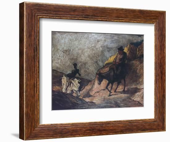 Don Quixote and Sancho Panza-Honore Daumier-Framed Giclee Print