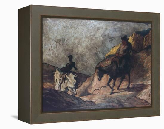 Don Quixote and Sancho Panza-Honore Daumier-Framed Premier Image Canvas