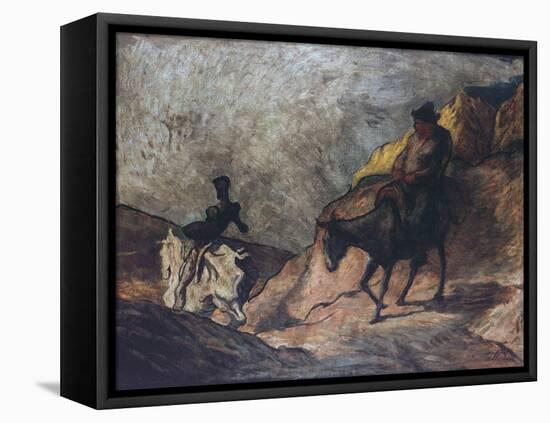 Don Quixote and Sancho Panza-Honore Daumier-Framed Premier Image Canvas