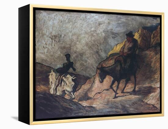 Don Quixote and Sancho Panza-Honore Daumier-Framed Premier Image Canvas