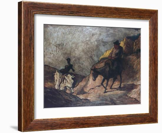 Don Quixote and Sancho Panza-Honore Daumier-Framed Giclee Print