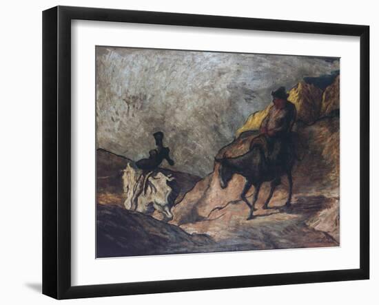 Don Quixote and Sancho Panza-Honore Daumier-Framed Giclee Print