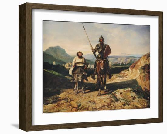 Don Quixote and Sancho-Alexandre Gabriel Decamps-Framed Giclee Print