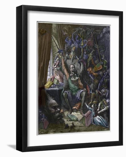 Don Quixote in His Study-Stefano Bianchetti-Framed Giclee Print