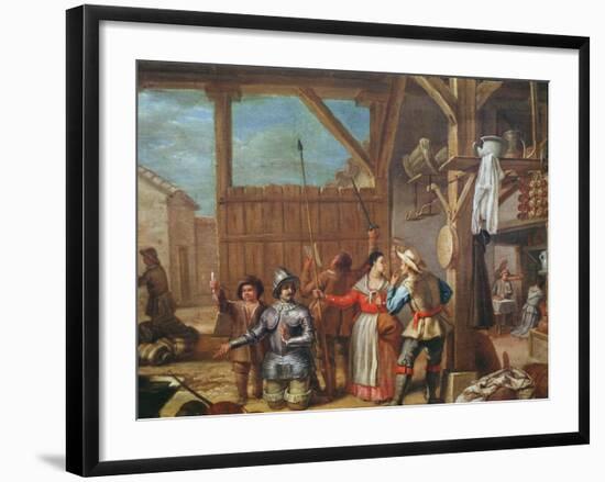 Don Quixote in Knight's Armour-Cristobal Valero-Framed Giclee Print