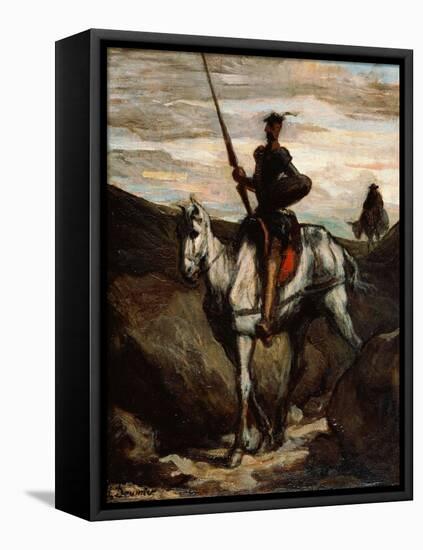 Don Quixote in the Mountains-Honoré Daumier-Framed Premier Image Canvas