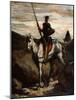 Don Quixote in the Mountains-Honoré Daumier-Mounted Giclee Print