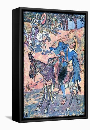 Don Quixote of the Mancha by Walter Crane-Walter Crane-Framed Premier Image Canvas