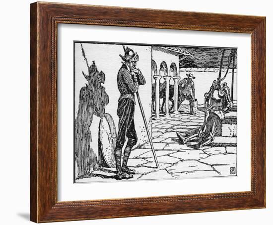 Don Quixote of the Mancha by Walter Crane-Walter Crane-Framed Giclee Print
