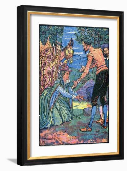 Don Quixote of the Mancha by Walter Crane-Walter Crane-Framed Giclee Print