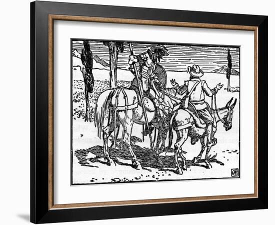 Don Quixote of the Mancha by Walter Crane-Walter Crane-Framed Giclee Print