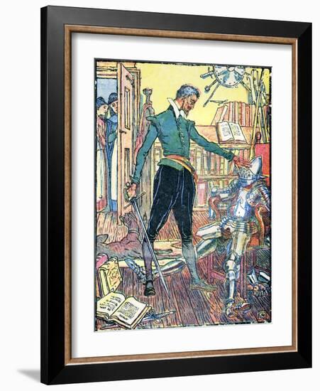 Don Quixote of the Mancha by Walter Crane-Walter Crane-Framed Giclee Print