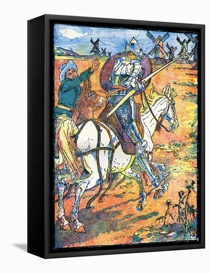 Don Quixote of the Mancha by Walter Crane-Walter Crane-Framed Premier Image Canvas