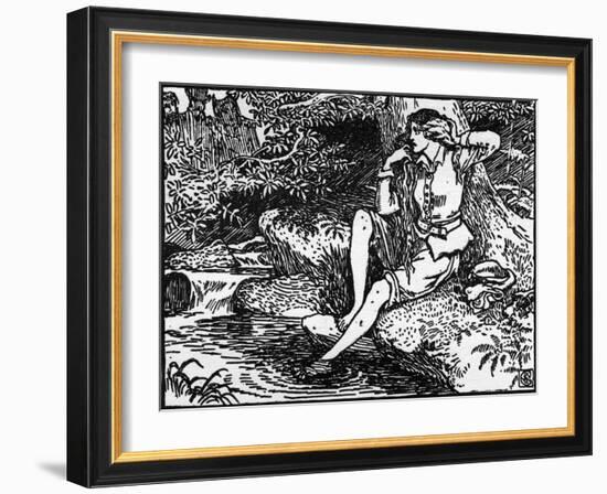 Don Quixote of the Mancha by Walter Crane-Walter Crane-Framed Giclee Print