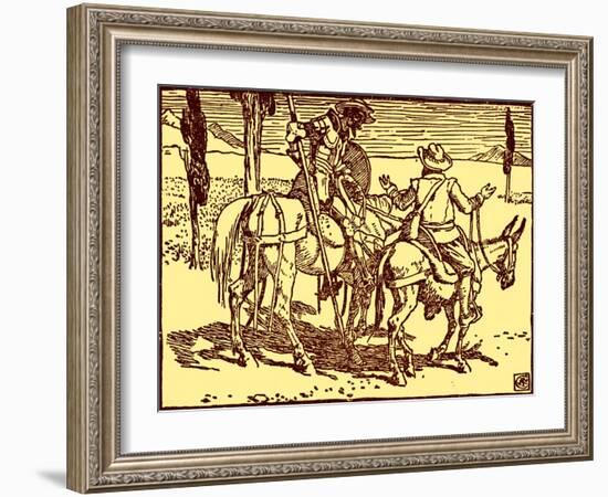 Don Quixote of the Mancha by Walter Crane-Walter Crane-Framed Giclee Print