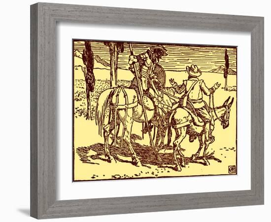 Don Quixote of the Mancha by Walter Crane-Walter Crane-Framed Giclee Print