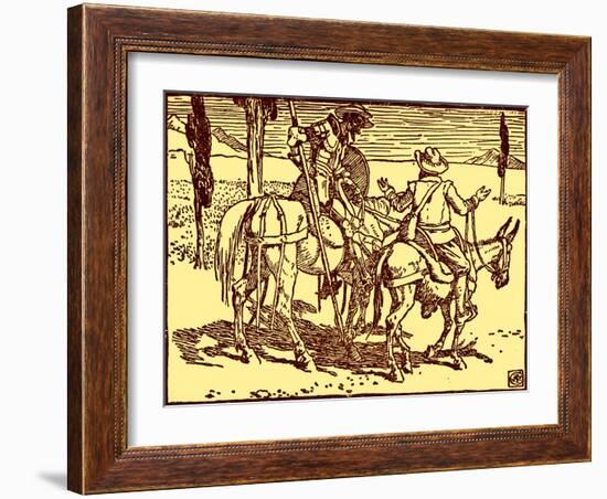 Don Quixote of the Mancha by Walter Crane-Walter Crane-Framed Giclee Print