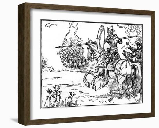 Don Quixote of the Mancha by Walter Crane-Walter Crane-Framed Giclee Print