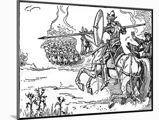 Don Quixote of the Mancha by Walter Crane-Walter Crane-Mounted Giclee Print