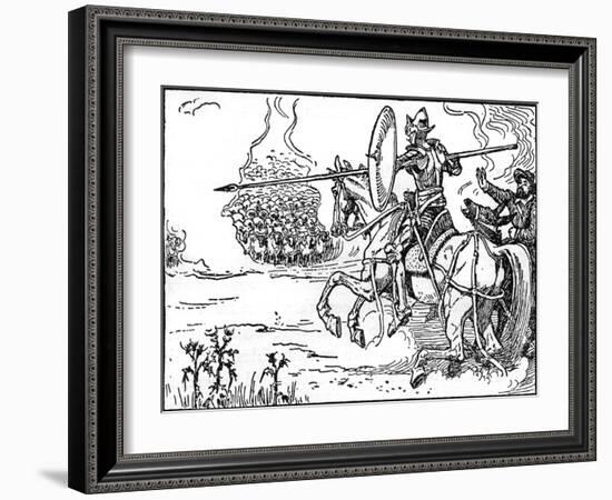 Don Quixote of the Mancha by Walter Crane-Walter Crane-Framed Giclee Print