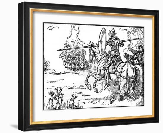 Don Quixote of the Mancha by Walter Crane-Walter Crane-Framed Giclee Print