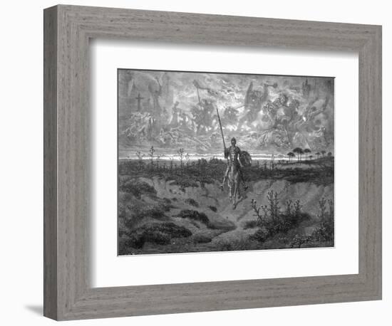 Don Quixote on Horseback-Gustave Doré-Framed Photographic Print