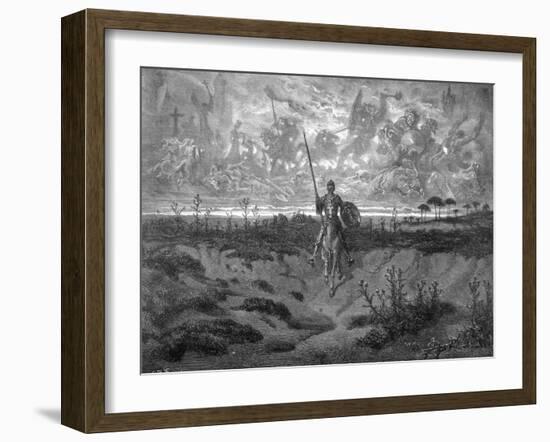 Don Quixote on Horseback-Gustave Doré-Framed Premium Photographic Print