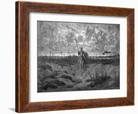 Don Quixote on Horseback-Gustave Doré-Framed Premium Photographic Print