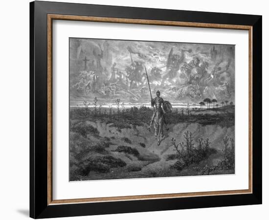 Don Quixote on Horseback-Gustave Doré-Framed Premium Photographic Print