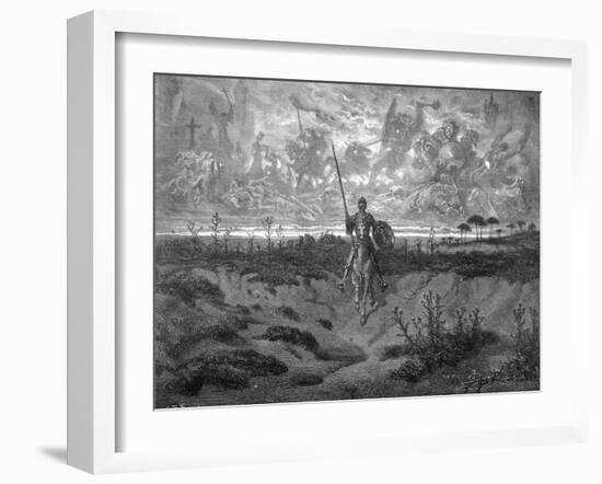 Don Quixote on Horseback-Gustave Doré-Framed Premium Photographic Print
