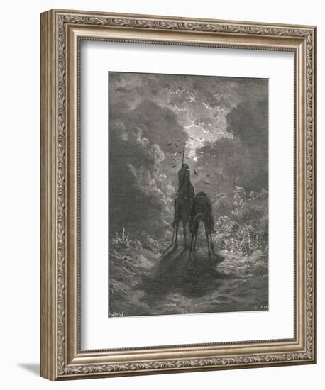 Don Quixote on Horseback-Gustave Doré-Framed Giclee Print