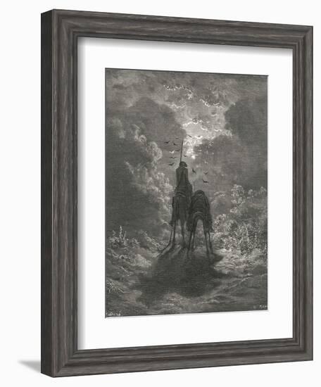 Don Quixote on Horseback-Gustave Doré-Framed Giclee Print