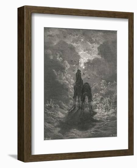 Don Quixote on Horseback-Gustave Doré-Framed Giclee Print