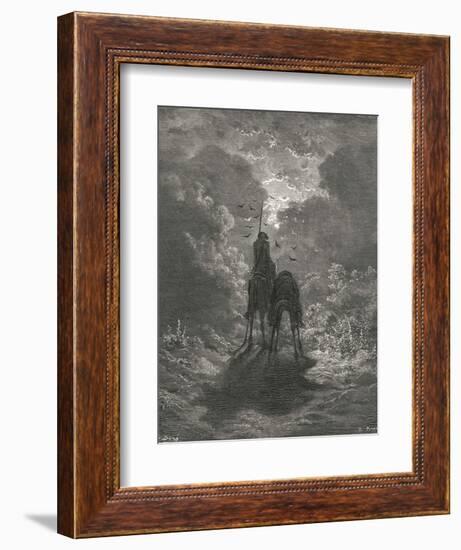 Don Quixote on Horseback-Gustave Doré-Framed Giclee Print