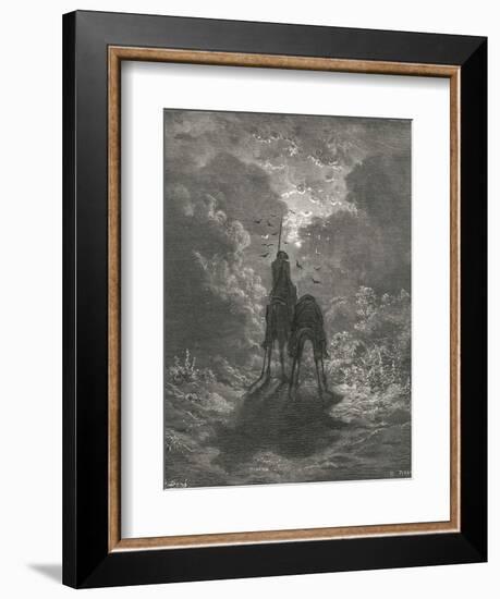 Don Quixote on Horseback-Gustave Doré-Framed Giclee Print