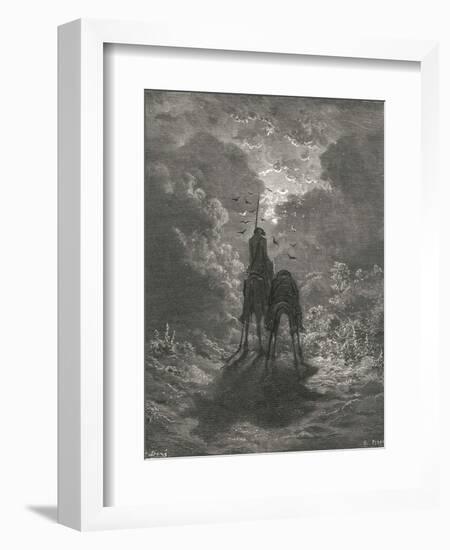 Don Quixote on Horseback-Gustave Doré-Framed Giclee Print