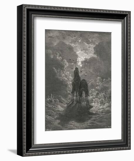 Don Quixote on Horseback-Gustave Doré-Framed Giclee Print