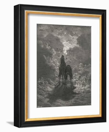 Don Quixote on Horseback-Gustave Doré-Framed Giclee Print