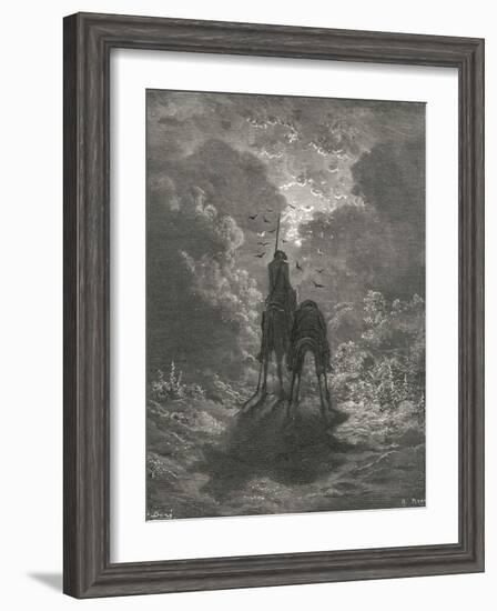 Don Quixote on Horseback-Gustave Doré-Framed Giclee Print