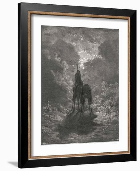 Don Quixote on Horseback-Gustave Doré-Framed Giclee Print