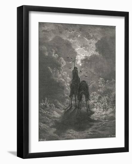 Don Quixote on Horseback-Gustave Doré-Framed Giclee Print