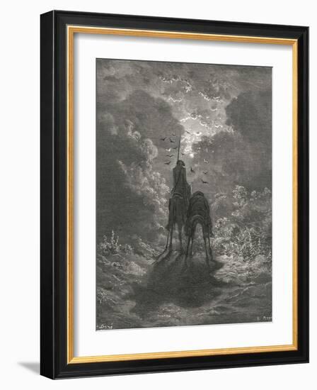 Don Quixote on Horseback-Gustave Doré-Framed Giclee Print