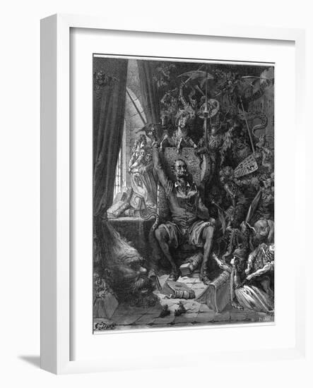 Don Quixote Relives His Past Glories-Gustave Dor?-Framed Photographic Print