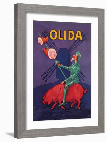 Don Quixote Riding a Pig-null-Framed Art Print