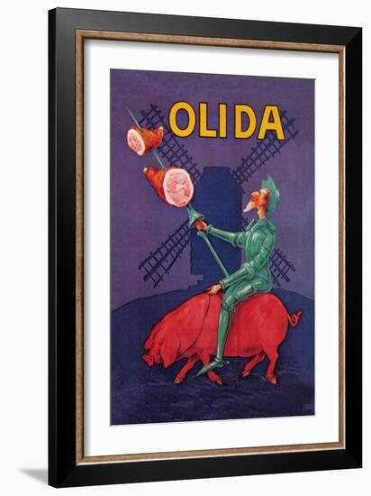 Don Quixote Riding a Pig-null-Framed Art Print