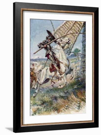 Don Quixote Running His Lance into the Sail-Paul Hardy-Framed Giclee Print