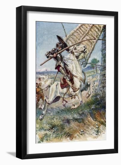 Don Quixote Running His Lance into the Sail-Paul Hardy-Framed Giclee Print