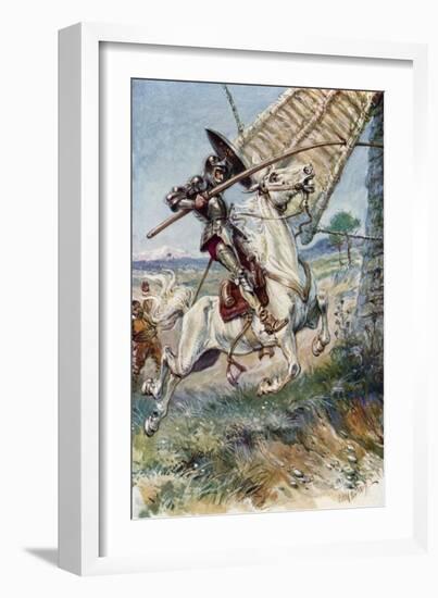 Don Quixote Running His Lance into the Sail-Paul Hardy-Framed Giclee Print