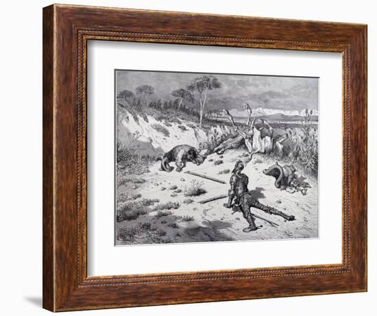 Don Quixote's Moralising on Ingratitude, from 'Don Quixote De La Mancha' by Miguel Cervantes…-Gustave Doré-Framed Giclee Print