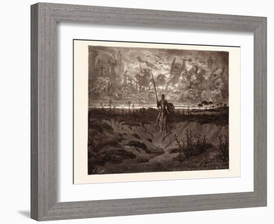 Don Quixote Setting Out on His Adventures-Gustave Dore-Framed Giclee Print